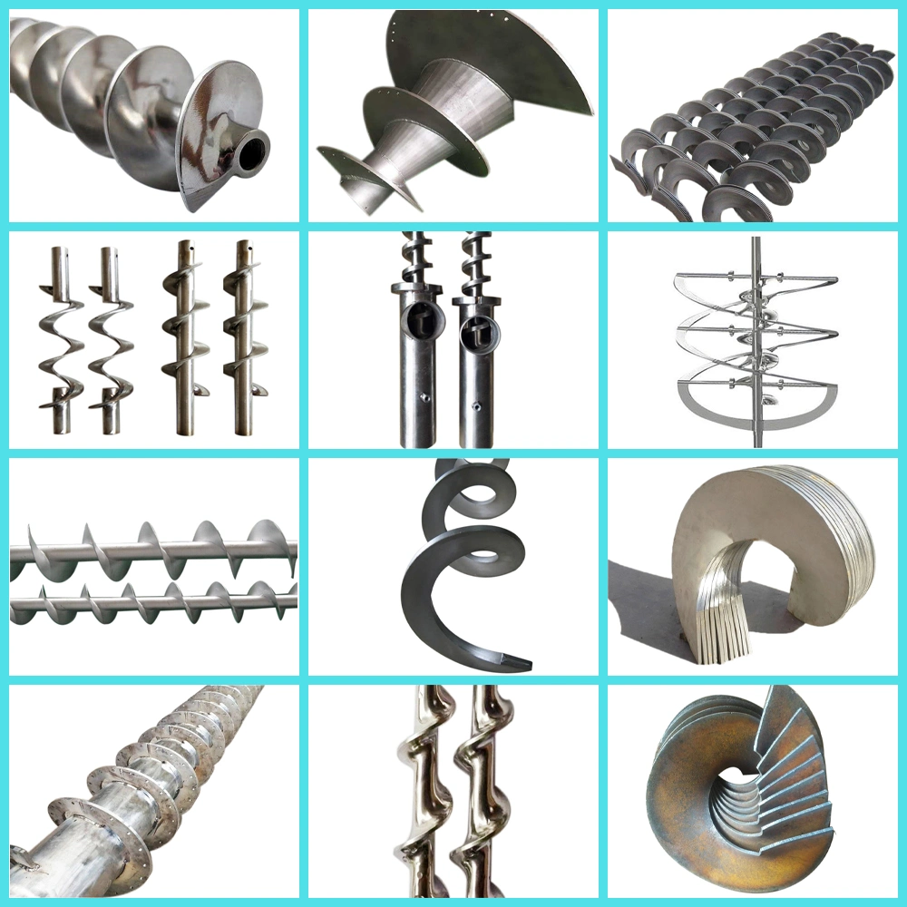 Screw Conveyor Spiral Blade Helical with Shaft for Food Agriculture Medical Industry